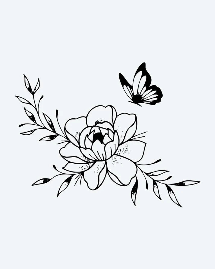 Peony & Butterfly